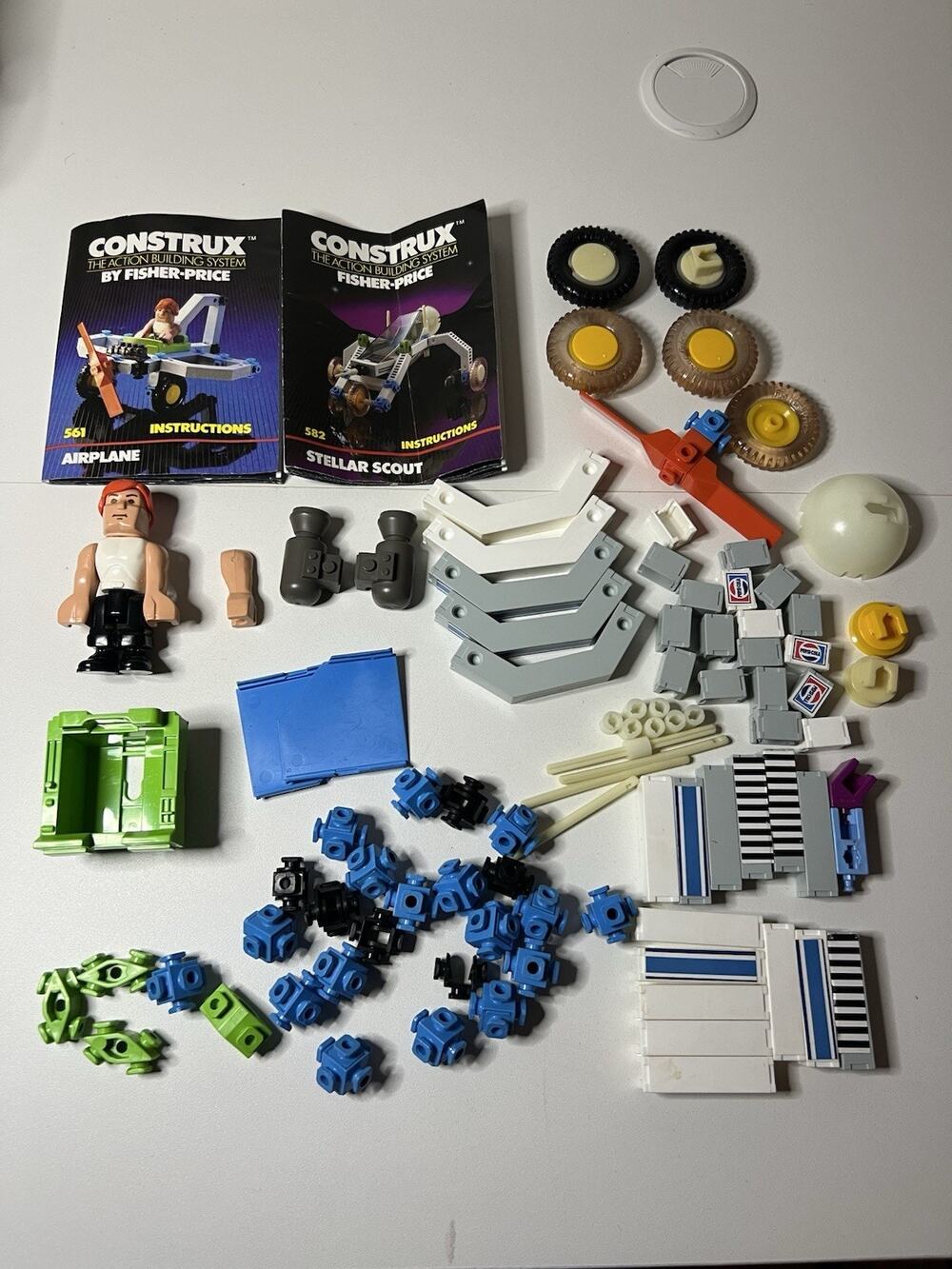 90+ Piece Constrrux Fisher Price Airplane Instructions/Vintage Parts Lot -other